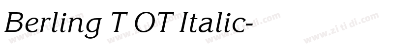 Berling T OT Italic字体转换